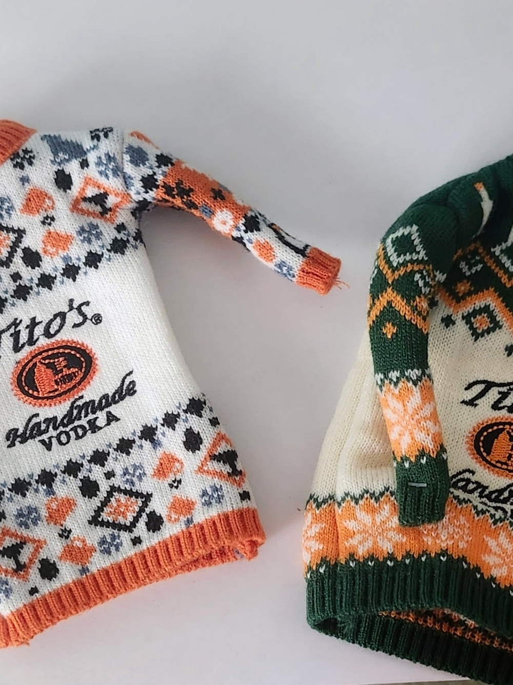 Titos Handmade Vodka Mini Knit Bottle Sweaters Qty 2
